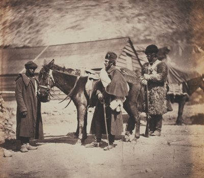 Captain Burnaby, Grenadier Guards and Nubian Servant by Roger Fenton